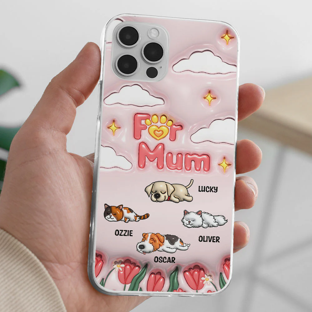 I Love My Fur Mom - Personalized Custom 3D Inflated Effect Phone Case - Image 4
