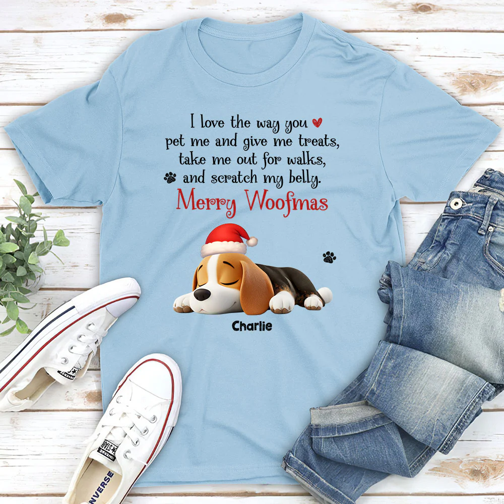 I Love You All The Way - Personalized Custom Unisex T-shirt - Image 3
