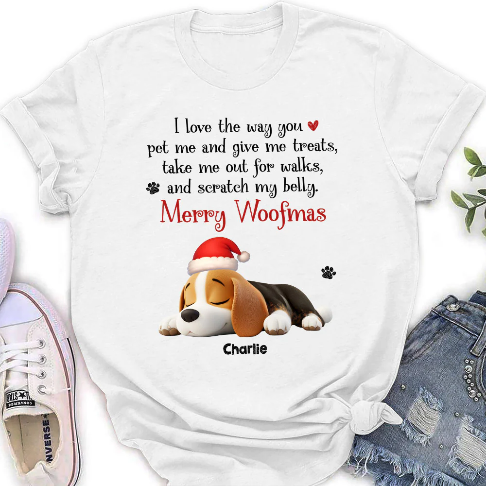 I Love You All The Way - Personalized Custom Women's T-shirt - Image 2
