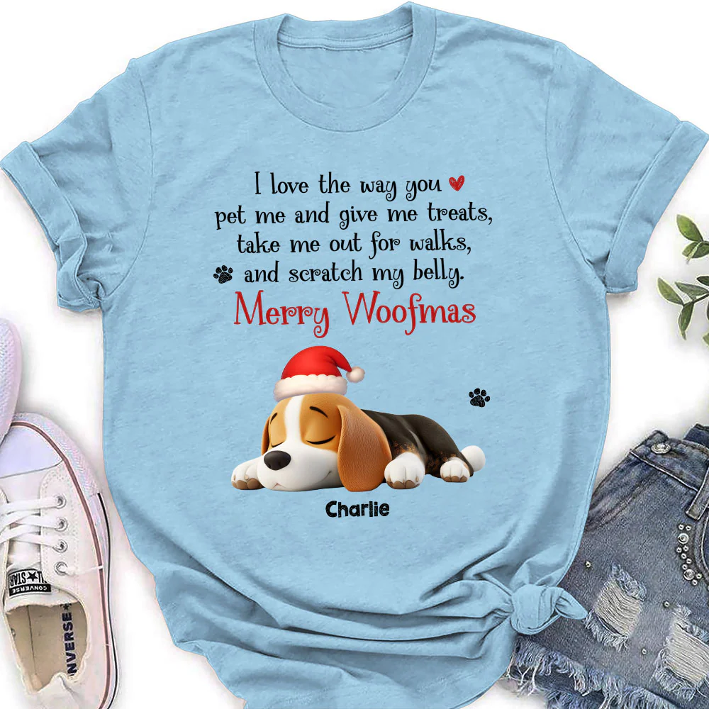 I Love You All The Way - Personalized Custom Women's T-shirt - Image 3