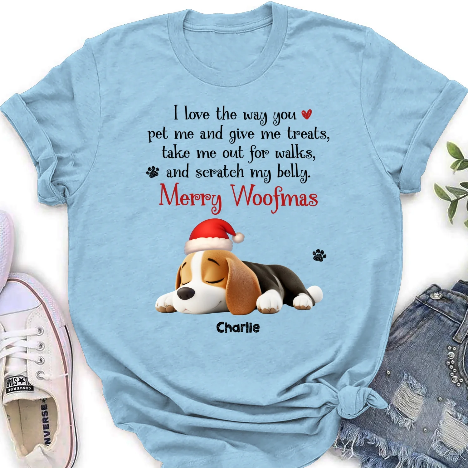 I Love You All The Way - Personalized Custom Women's T-shirt - Image 8