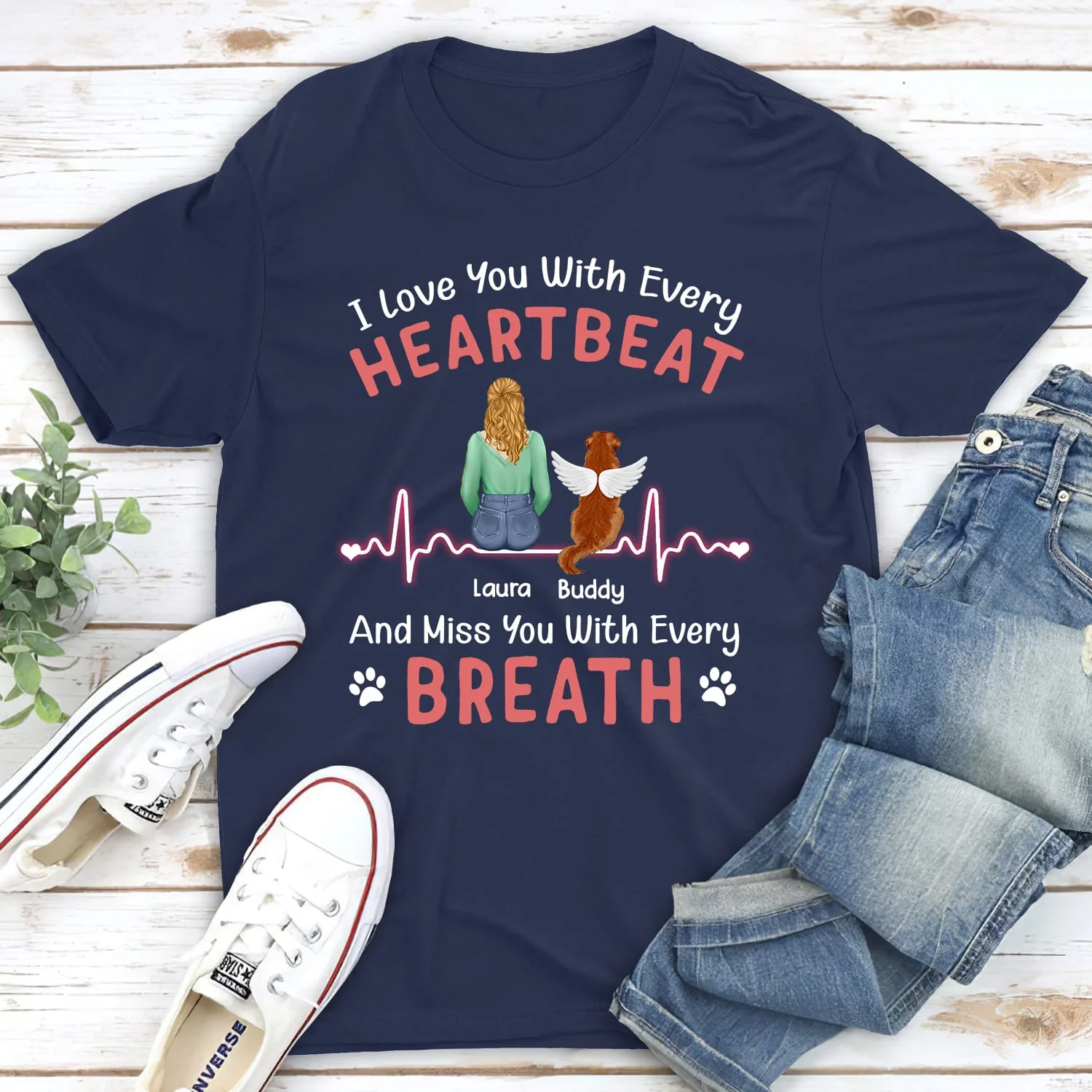 I Love You - Personalized Custom Unisex T-shirt - Image 3