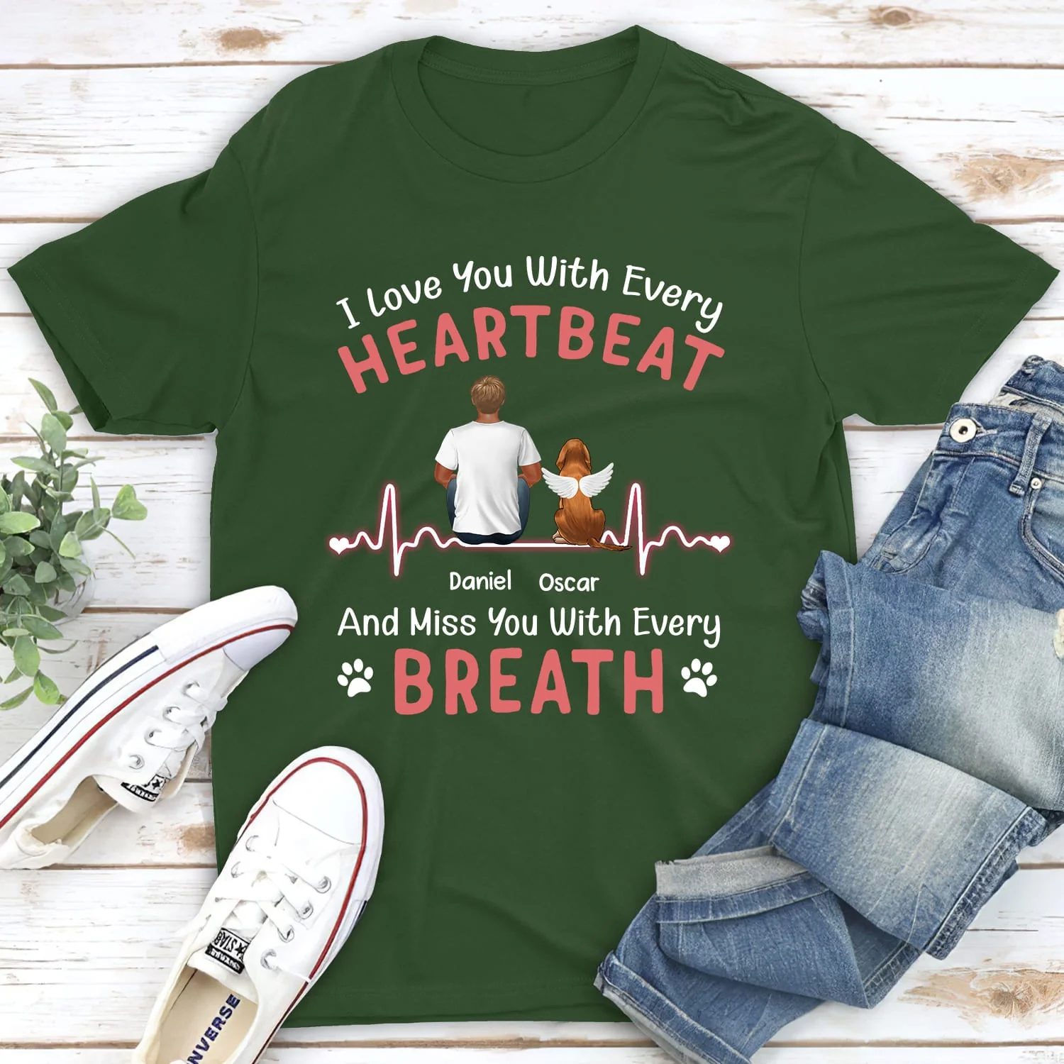 I Love You - Personalized Custom Unisex T-shirt - Image 4