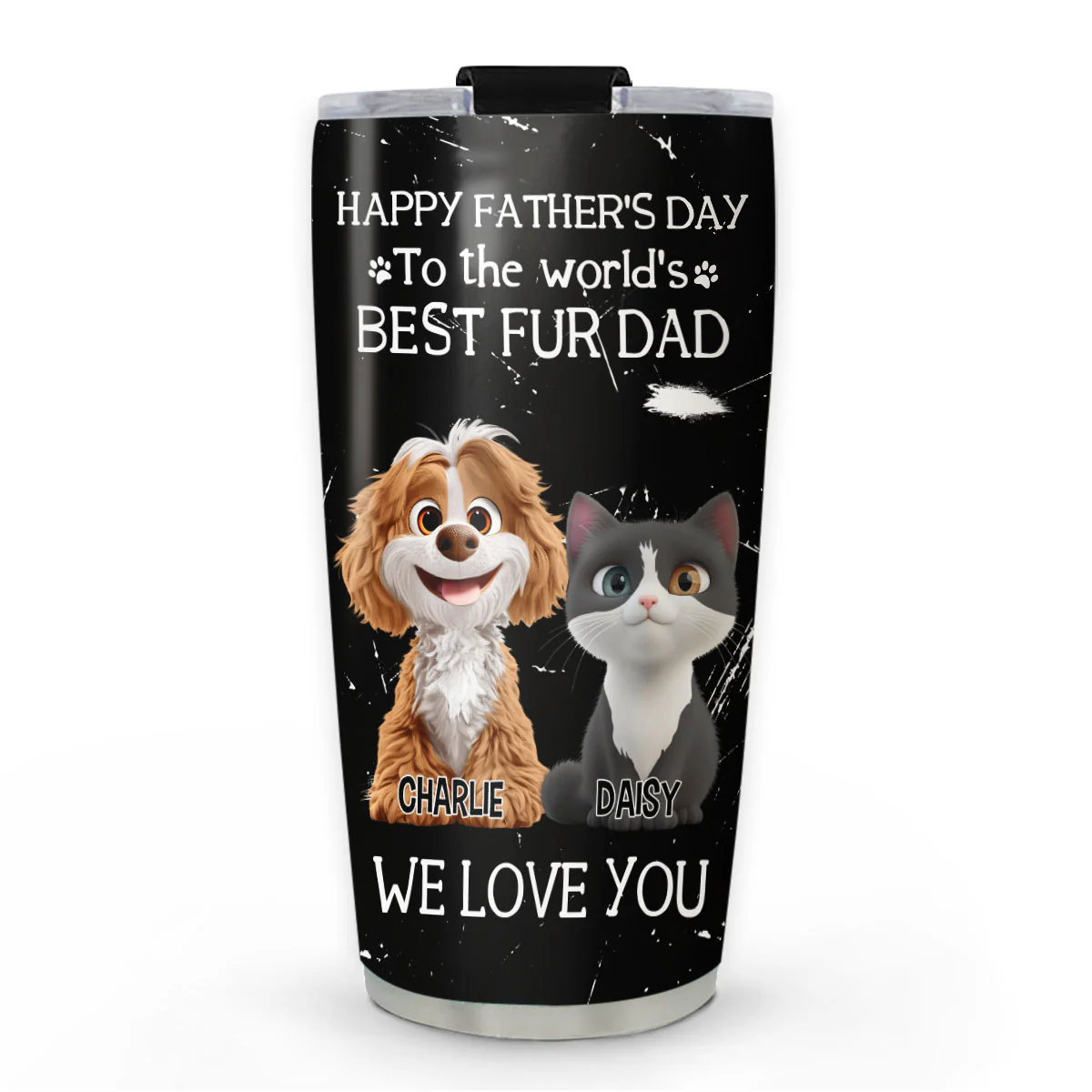 I Love You The Best Fur Dad - Personalized Custom Tumbler
