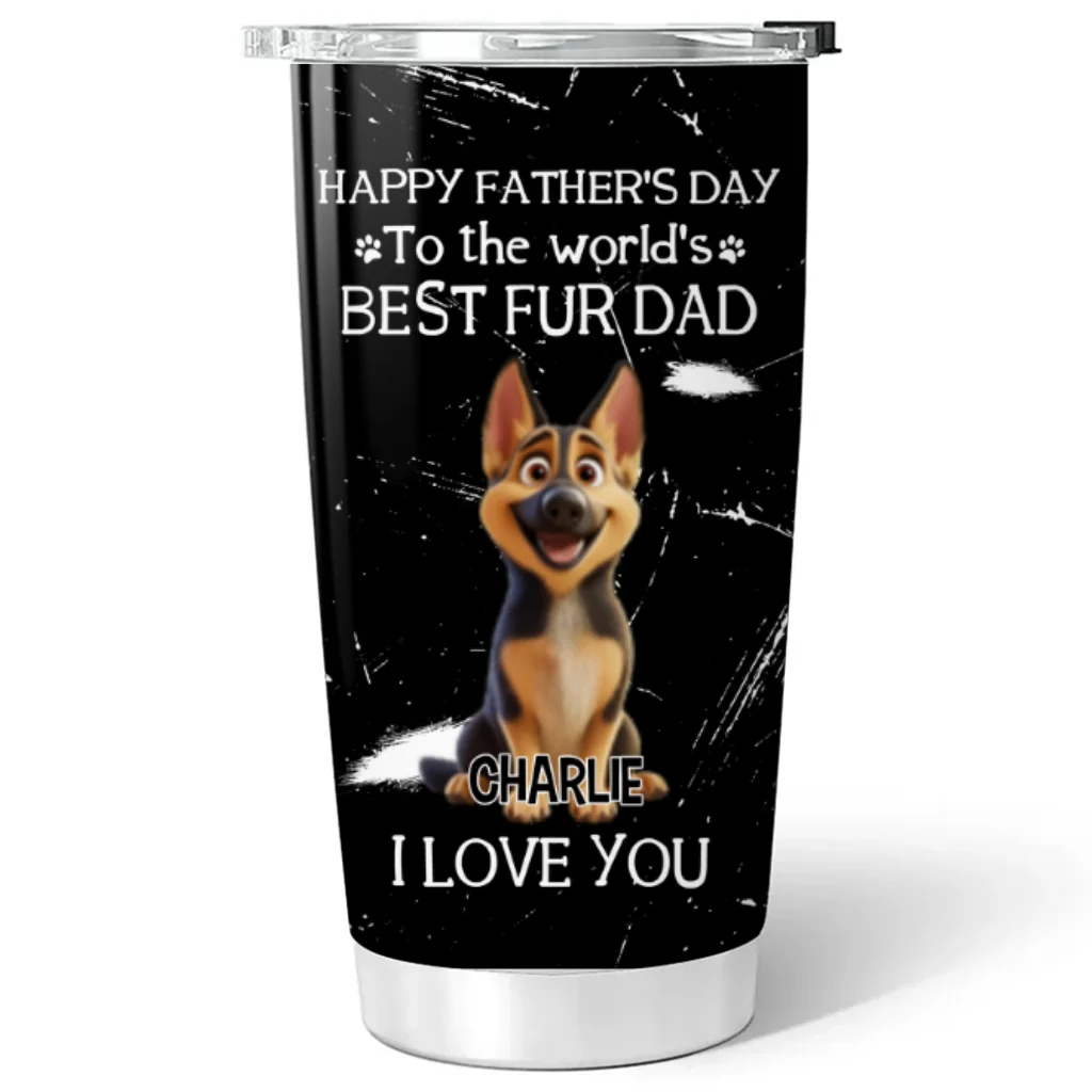 I Love You The Best Fur Dad - Personalized Custom Tumbler - Image 5