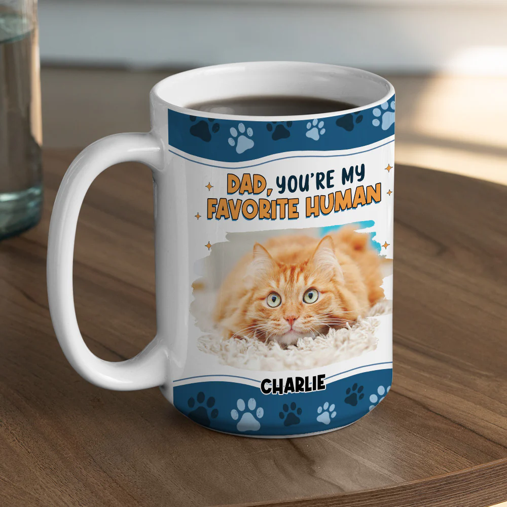 I Love You The Most Ver Cat Photo - Personalized Custom Coffee Mug - Image 3