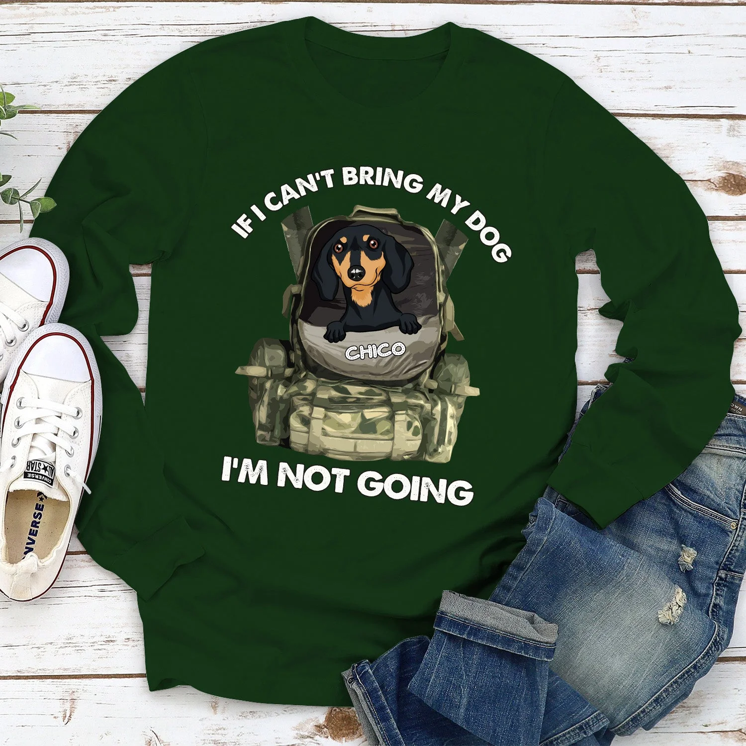 I'm Not Going - Personalized Custom Long Sleeve T-shirt - Image 3