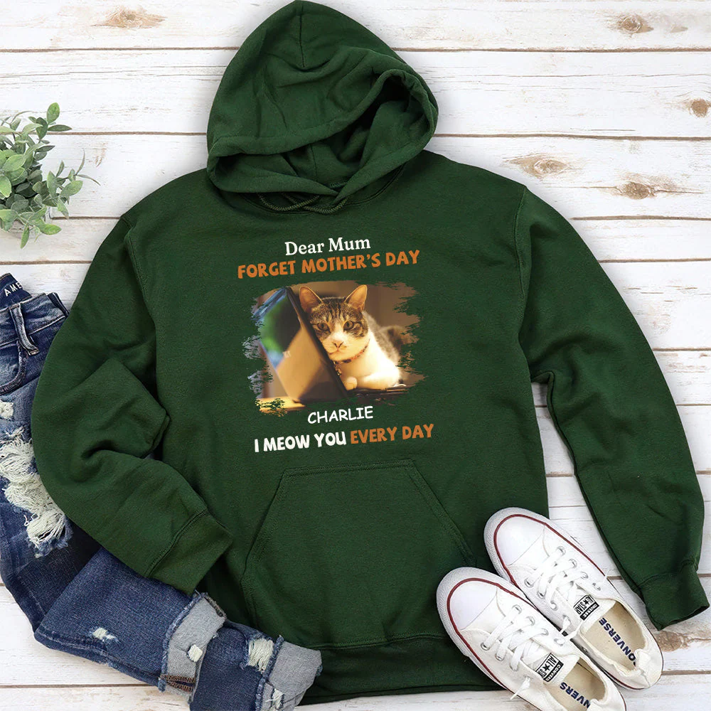 I Meow You Every Day Mom - Personalized Custom Hoodie - Image 5