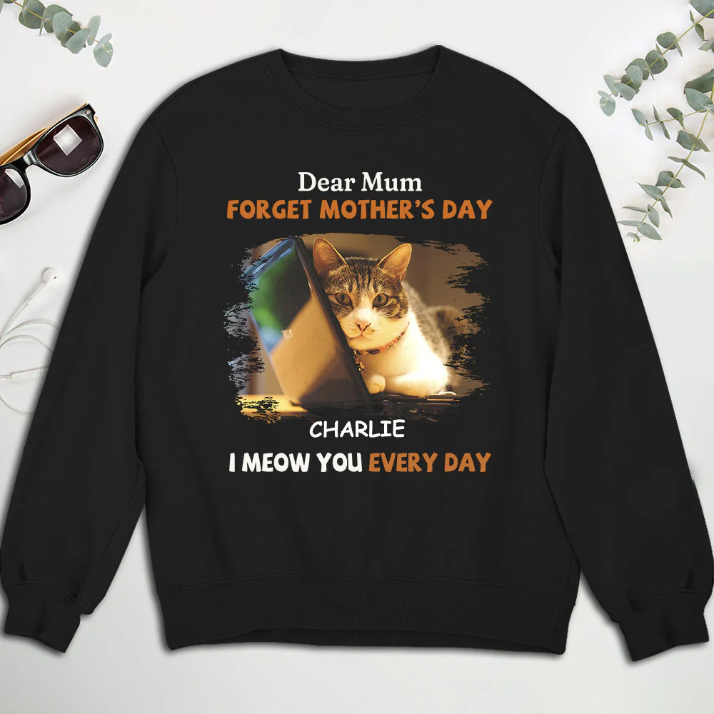 I Meow You Every Day Mom - Personalized Custom Sweatshirt - Image 3