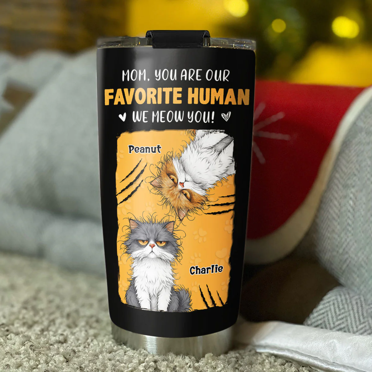 I Meow You - Personalized Custom Tumbler - Image 3