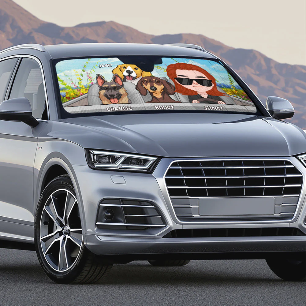 I Must Go - Personalized Car Sunshade - Image 3
