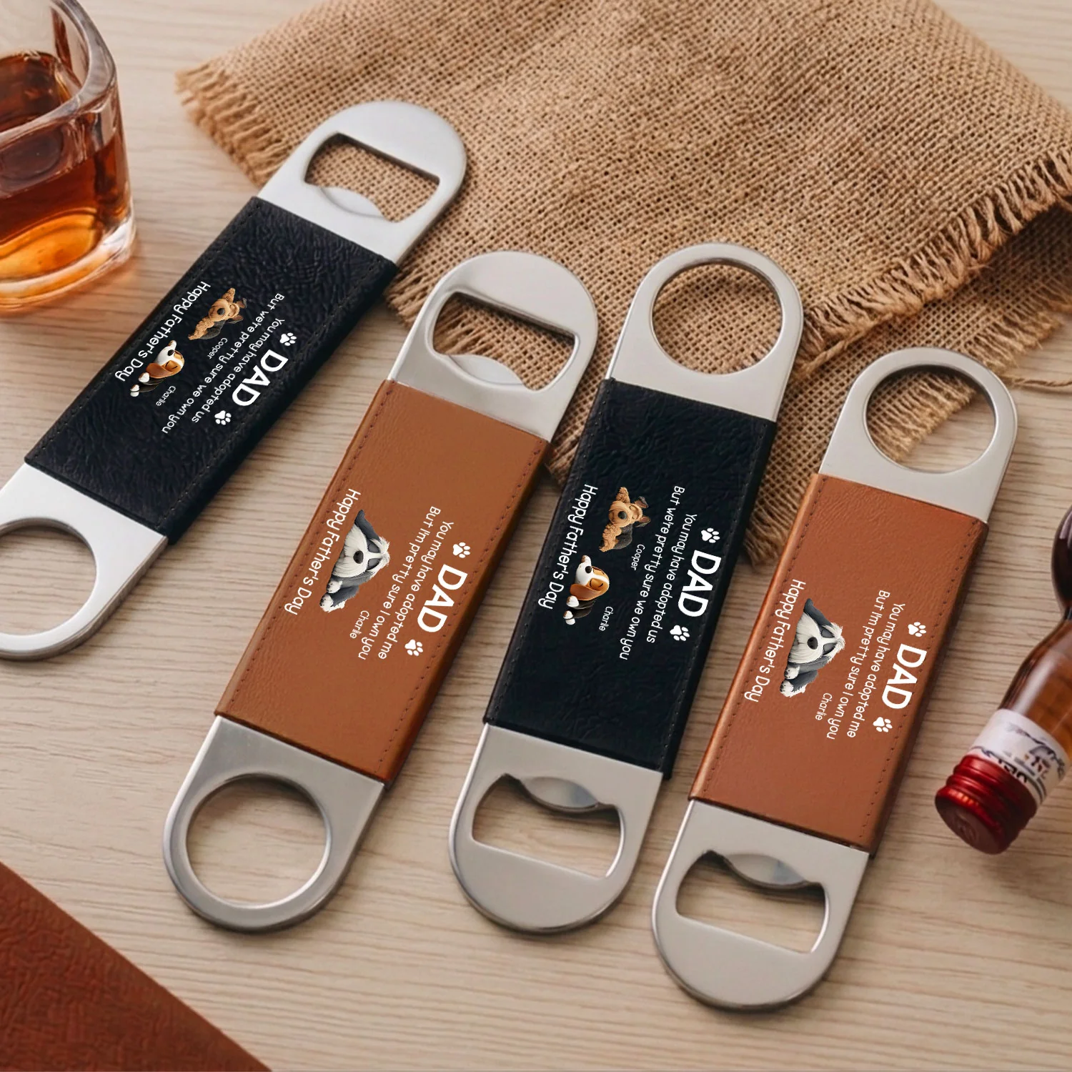 I Own You For Sure - Personalized Custom Leather Bottle Opener - Image 7