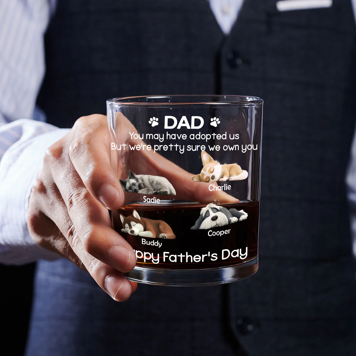 I Own You For Sure - Personalized Custom Whiskey Glass - Image 5