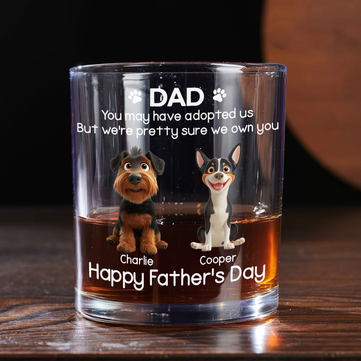 I Own You For Sure Sitting - Personalized Custom Whiskey Glass - Image 4