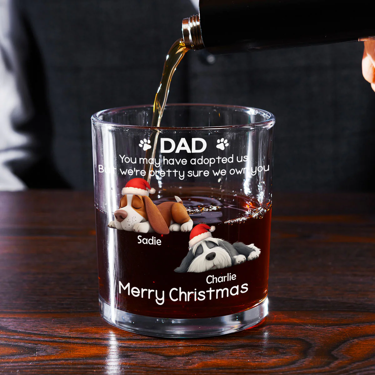 I Own You For Sure Snow Ver - Personalized Custom Whiskey Glass - Image 3
