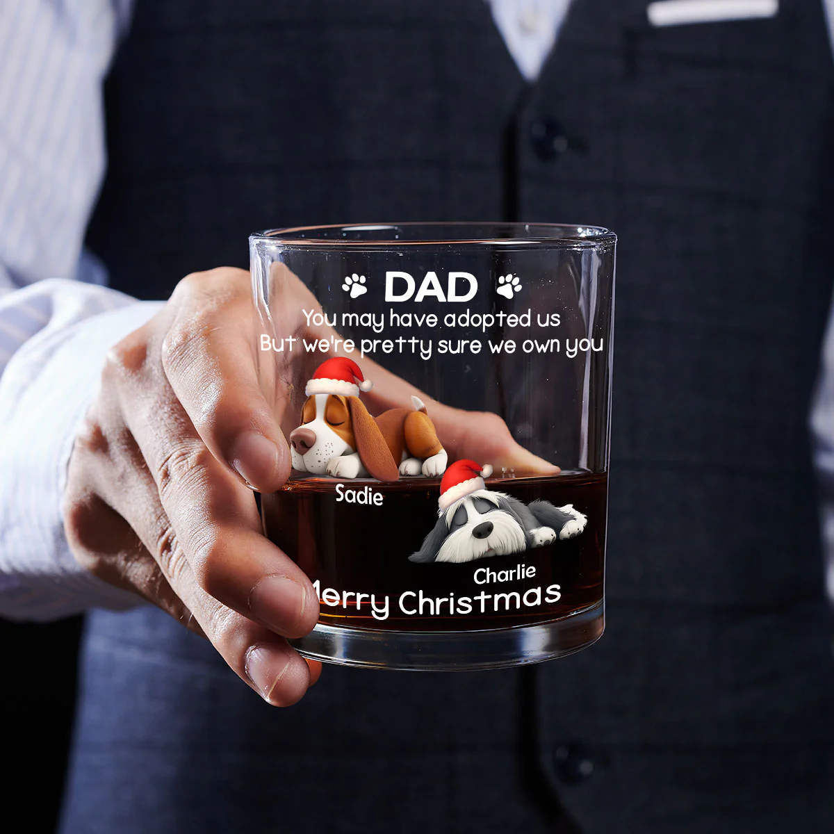 I Own You For Sure Snow Ver - Personalized Custom Whiskey Glass - Image 5