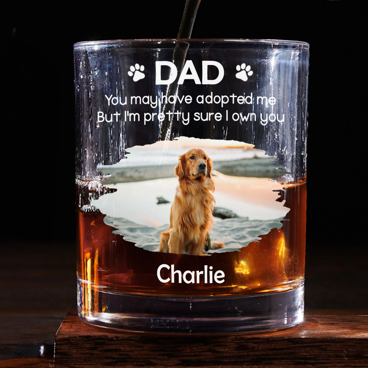 I Own You For Sure Version Photo 2 - Personalized Custom Whiskey Glass - Image 2