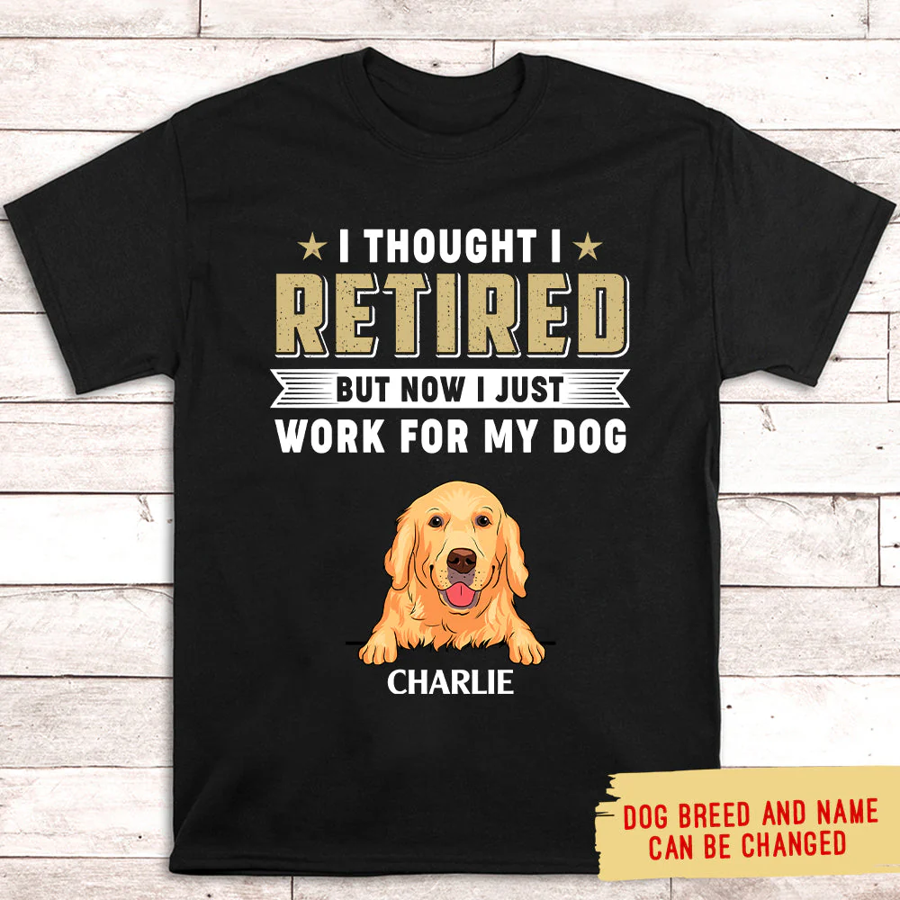 I Thought I Retired - Personalized Custom Unisex T-shirt - Image 2