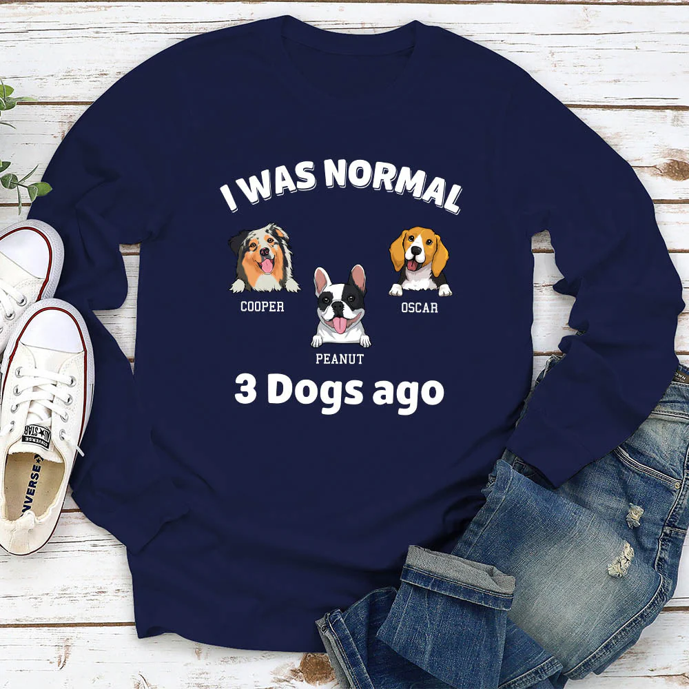 I Was Normal - Personalized Custom Long Sleeve T-shirt - Image 3
