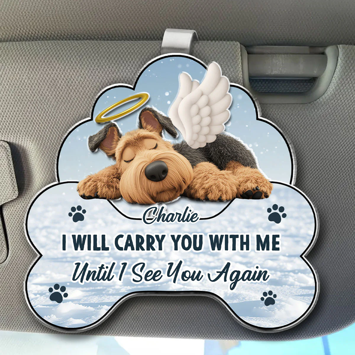 I Will Carry You With Me - Personalized Custom Acrylic Car Visor Clip