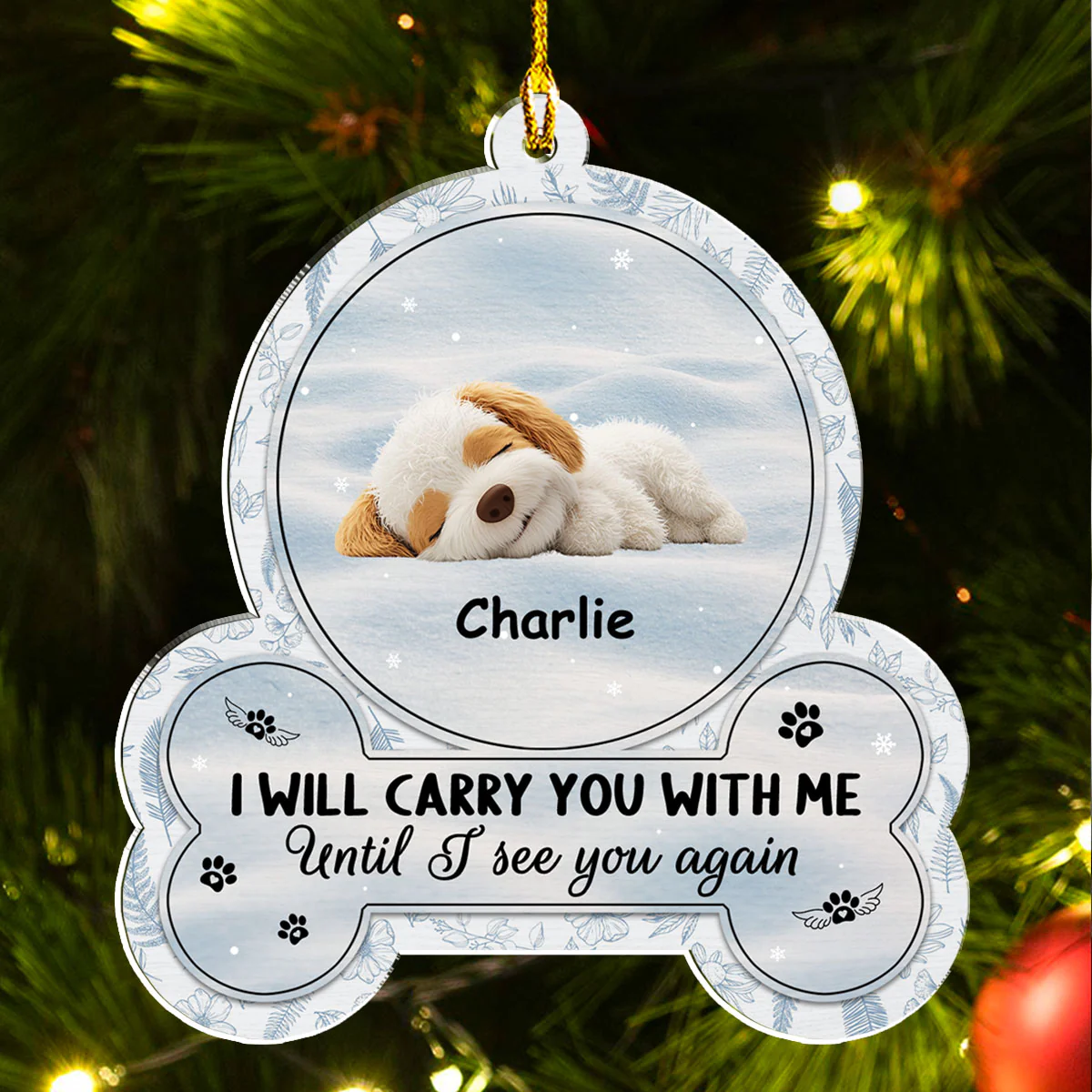 I Will Carry You With Me - Personalized Custom Acrylic Ornament - Image 4