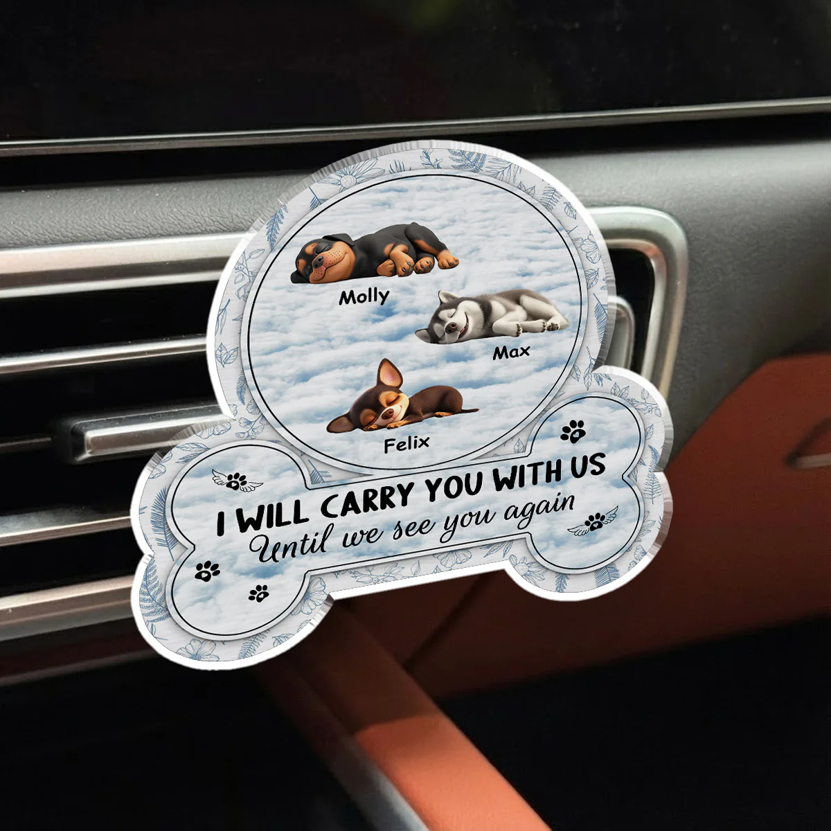 I Will Carry You With Me - Personalized Custom Car Vent Clip - Image 4