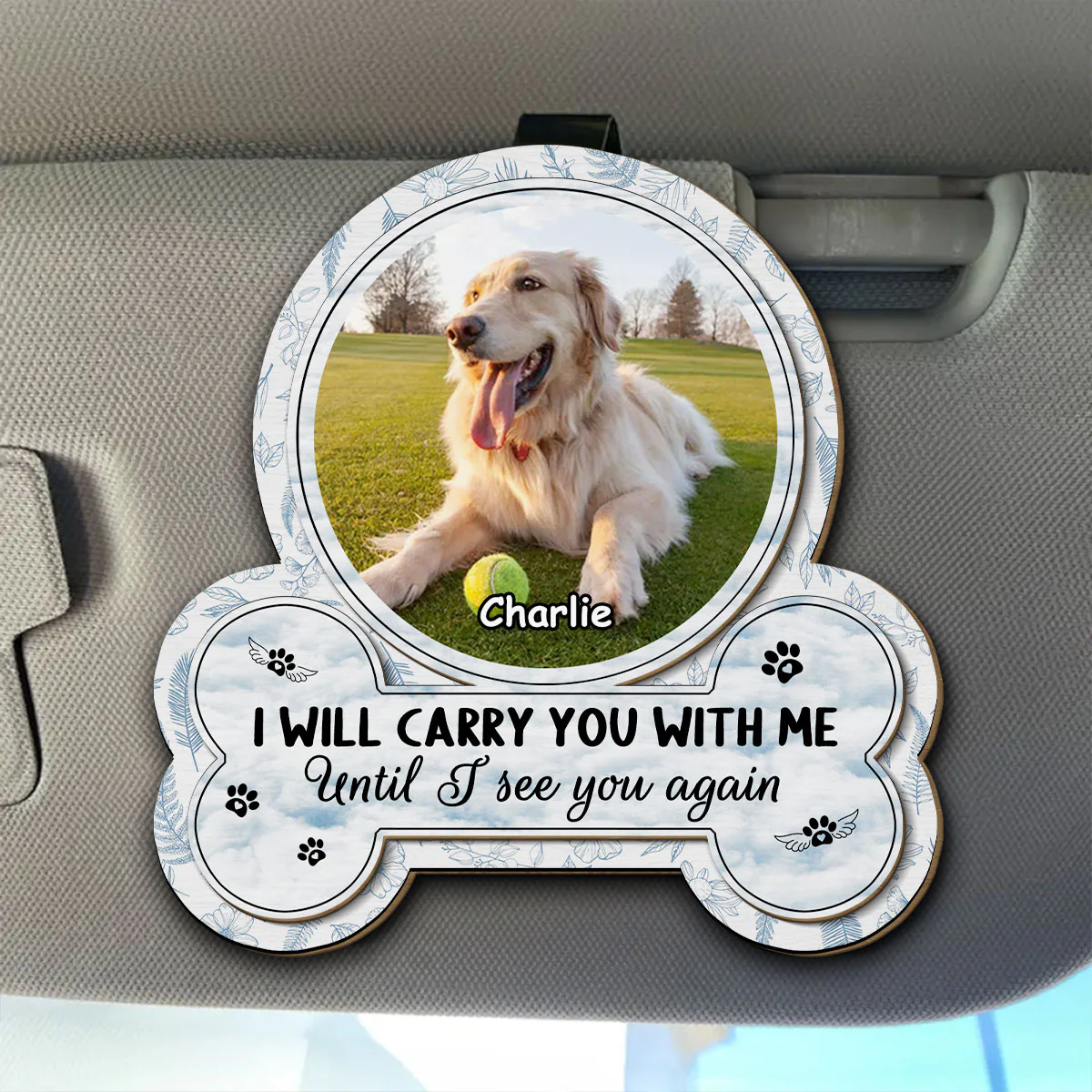 I Will Carry You With Me Photo - Personalized Custom Car Visor Clip