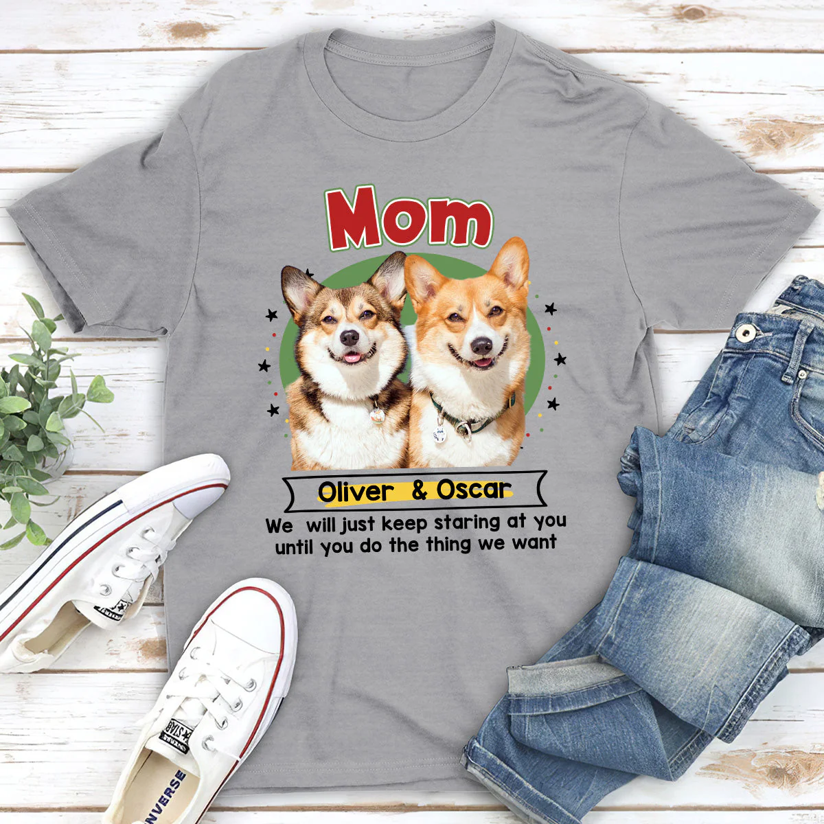 I Will Just Keep Staring At You Photo - Personalized Custom Unisex T-shirt - Image 2