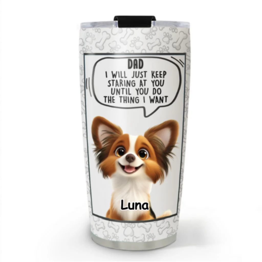 I Will Just Keep Staring - Personalized Custom Tumbler - Image 5