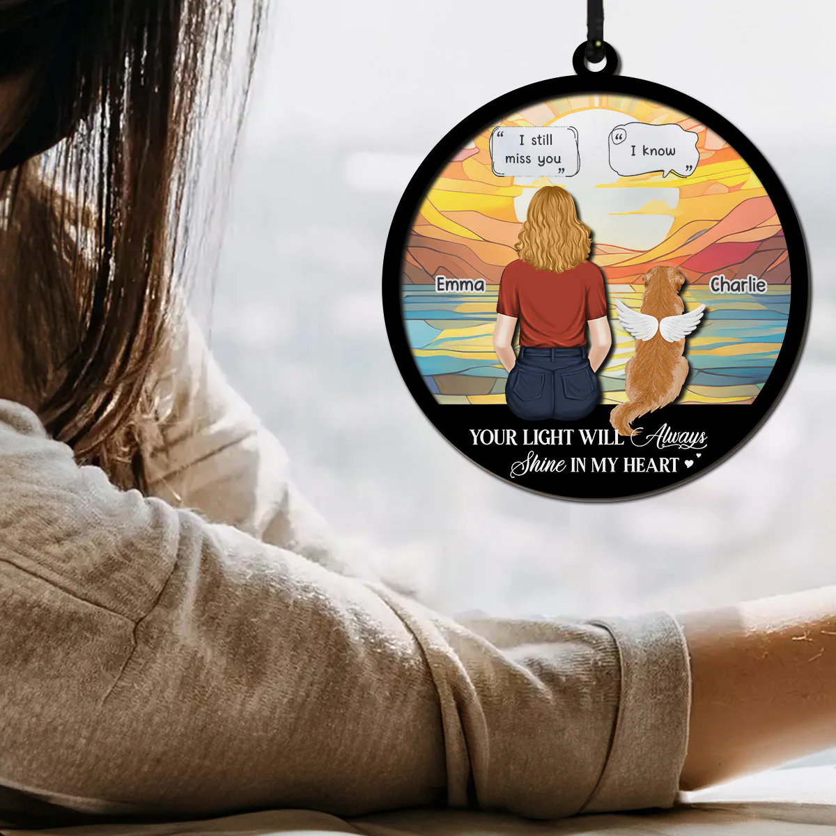 I Will Miss You Forever - Personalized Custom Suncatcher - Image 5