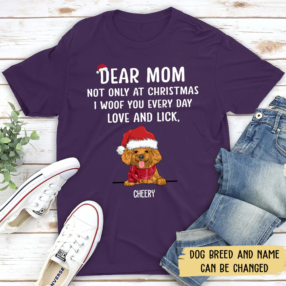 I Woof You Christmas - Personalized Custom Unisex T-shirt - Image 5