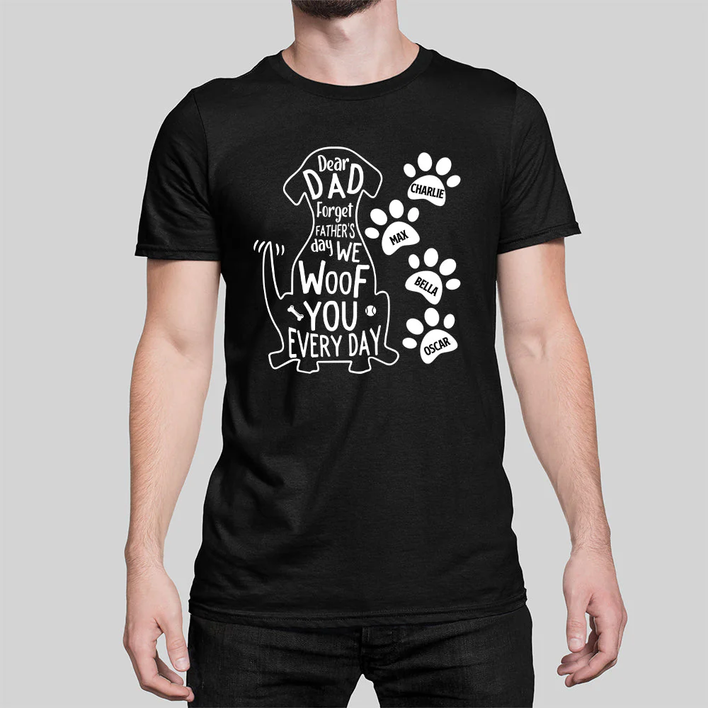 I Woof You Dad - Personalized Custom Unisex T-shirt - Image 4