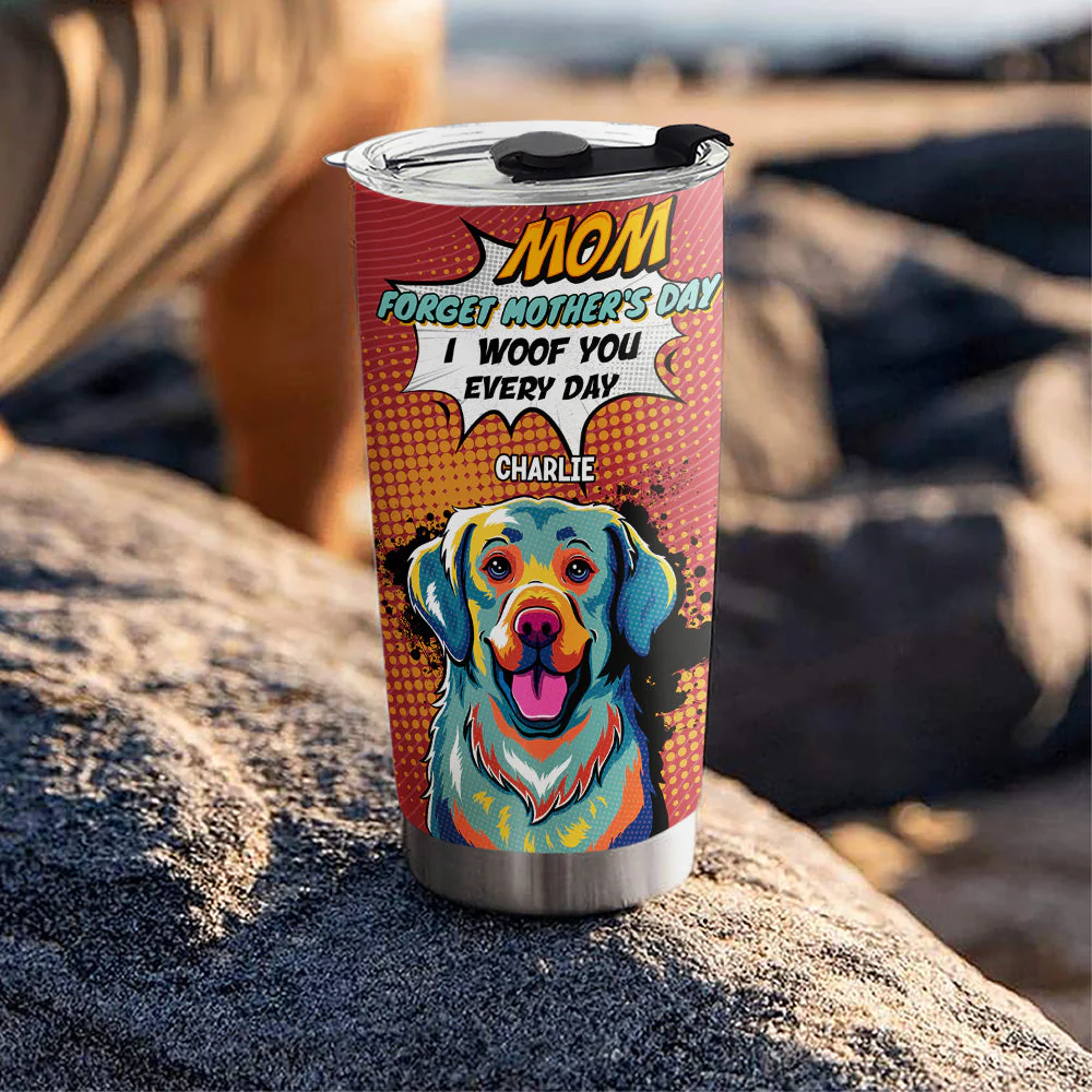 I Woof You Every Day - Personalized Custom Tumbler - Image 2