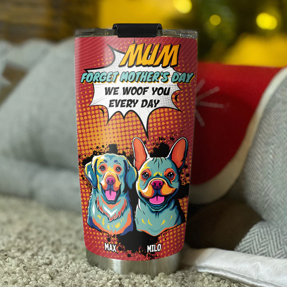 I Woof You Every Day - Personalized Custom Tumbler - Image 3