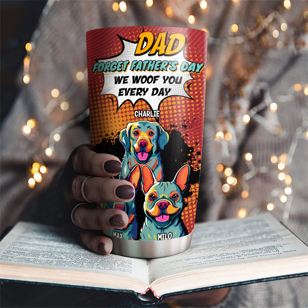 I Woof You Every Day - Personalized Custom Tumbler - Image 4