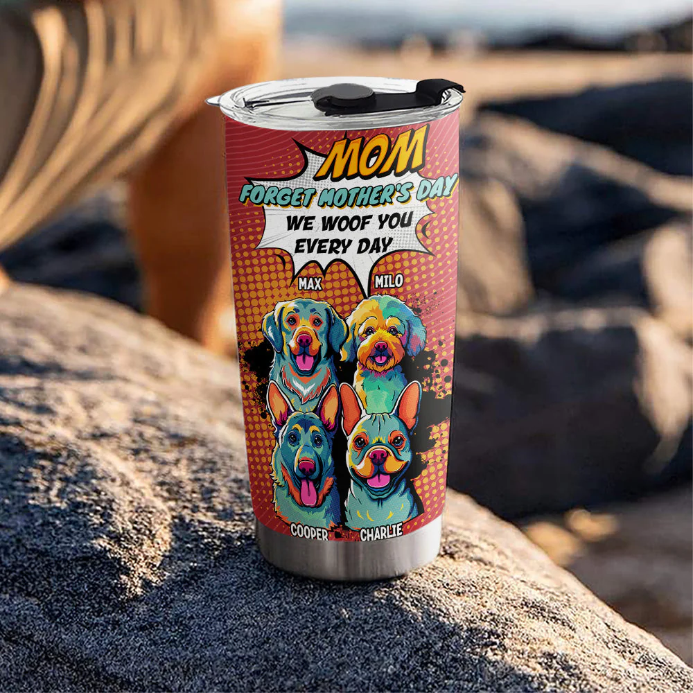 I Woof You Every Day - Personalized Custom Tumbler - Image 5