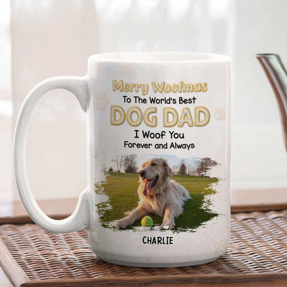 I Woof You Forever And Always Photo - Personalized Custom Coffee Mug - Image 3