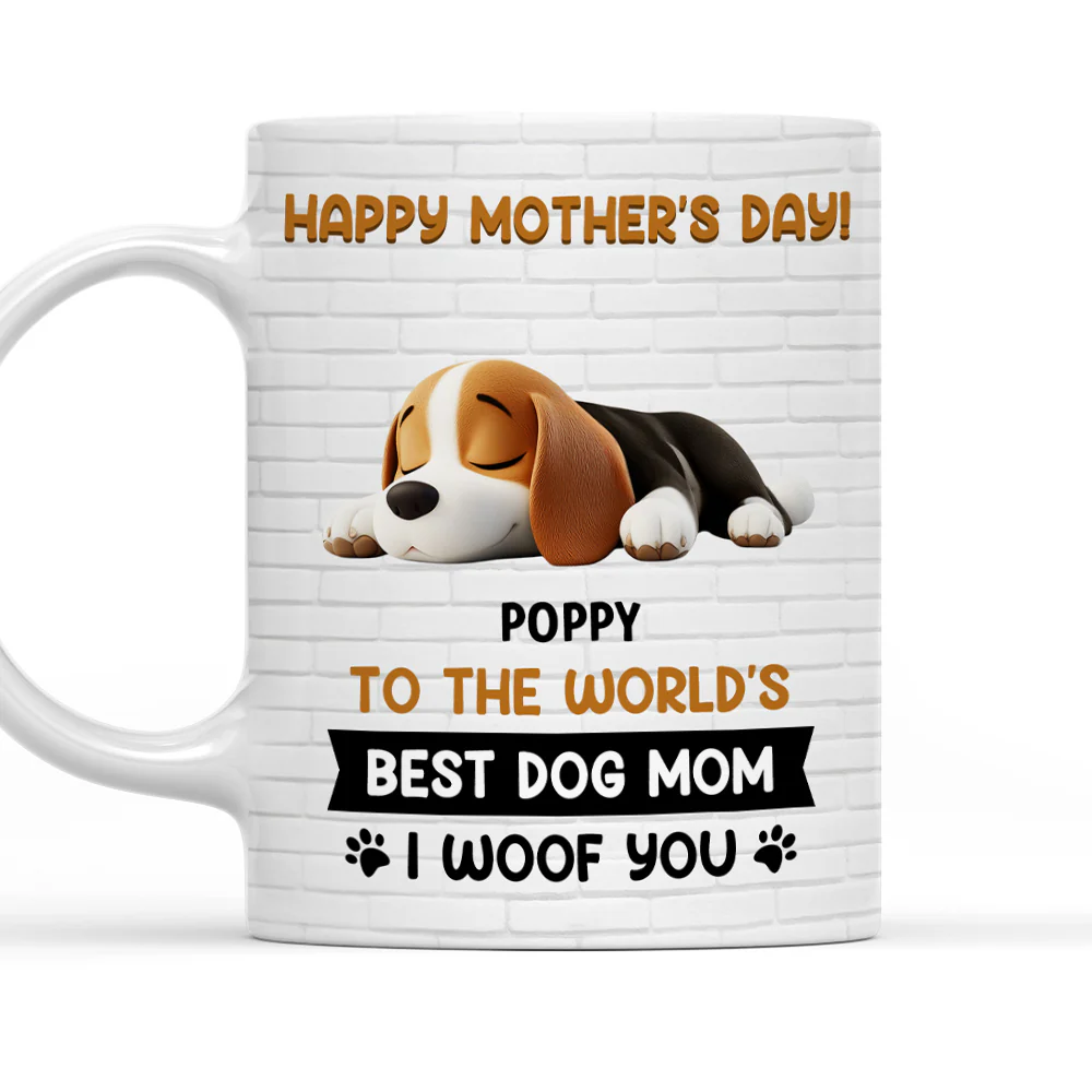 I Woof You Mommy - Personalized Custom Coffee Mug