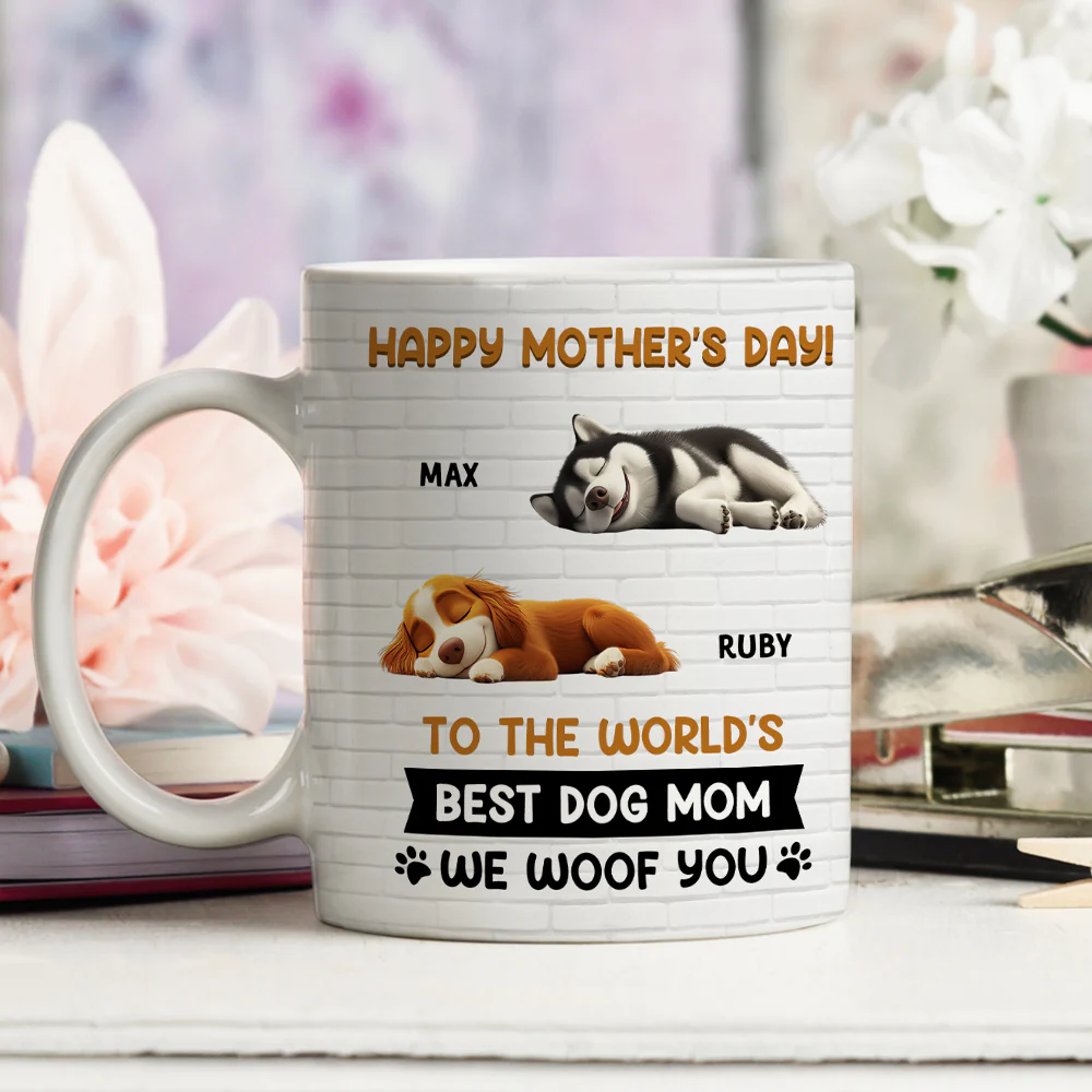 I Woof You Mommy - Personalized Custom Coffee Mug - Image 5