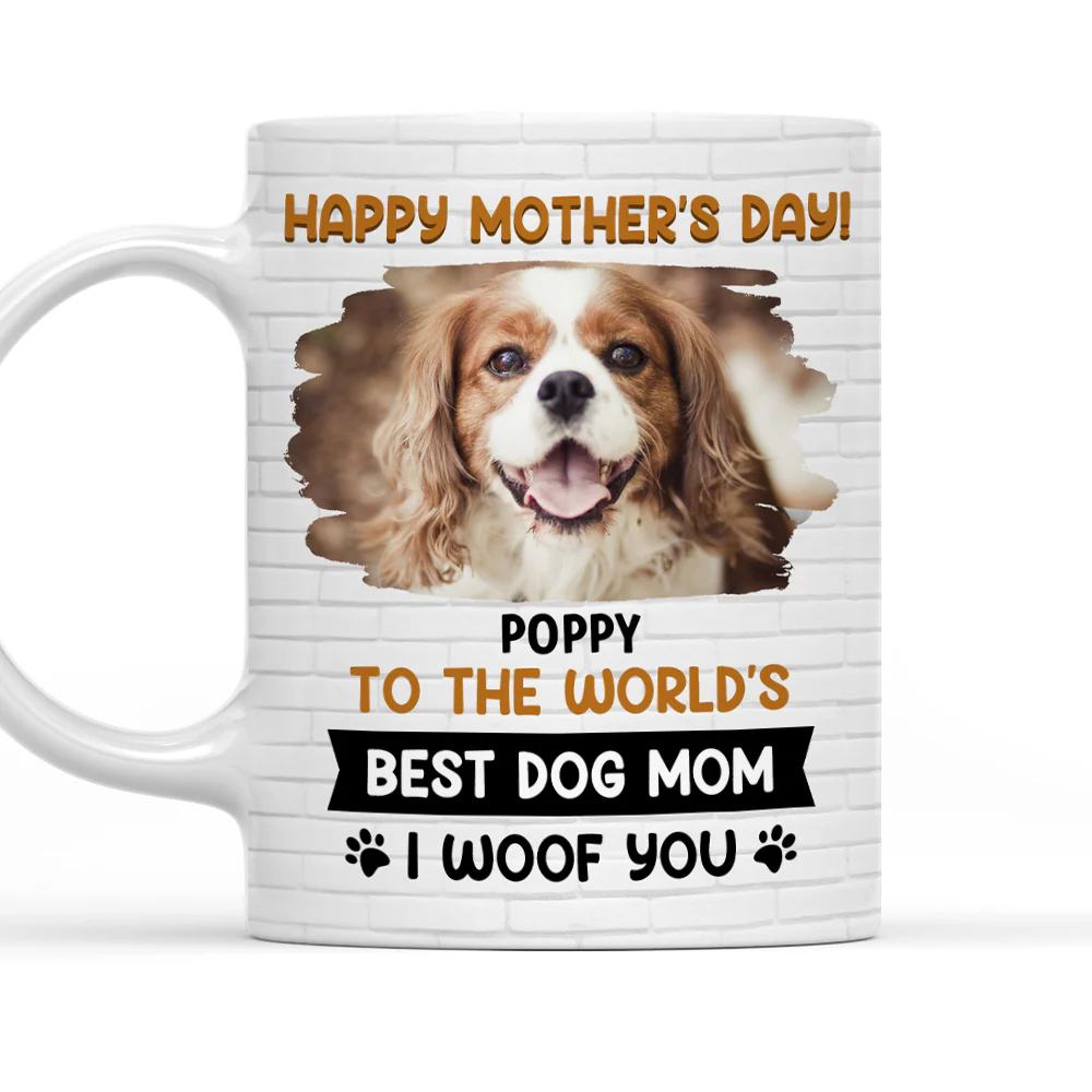I Woof You Mommy Photo - Personalized Custom Coffee Mug