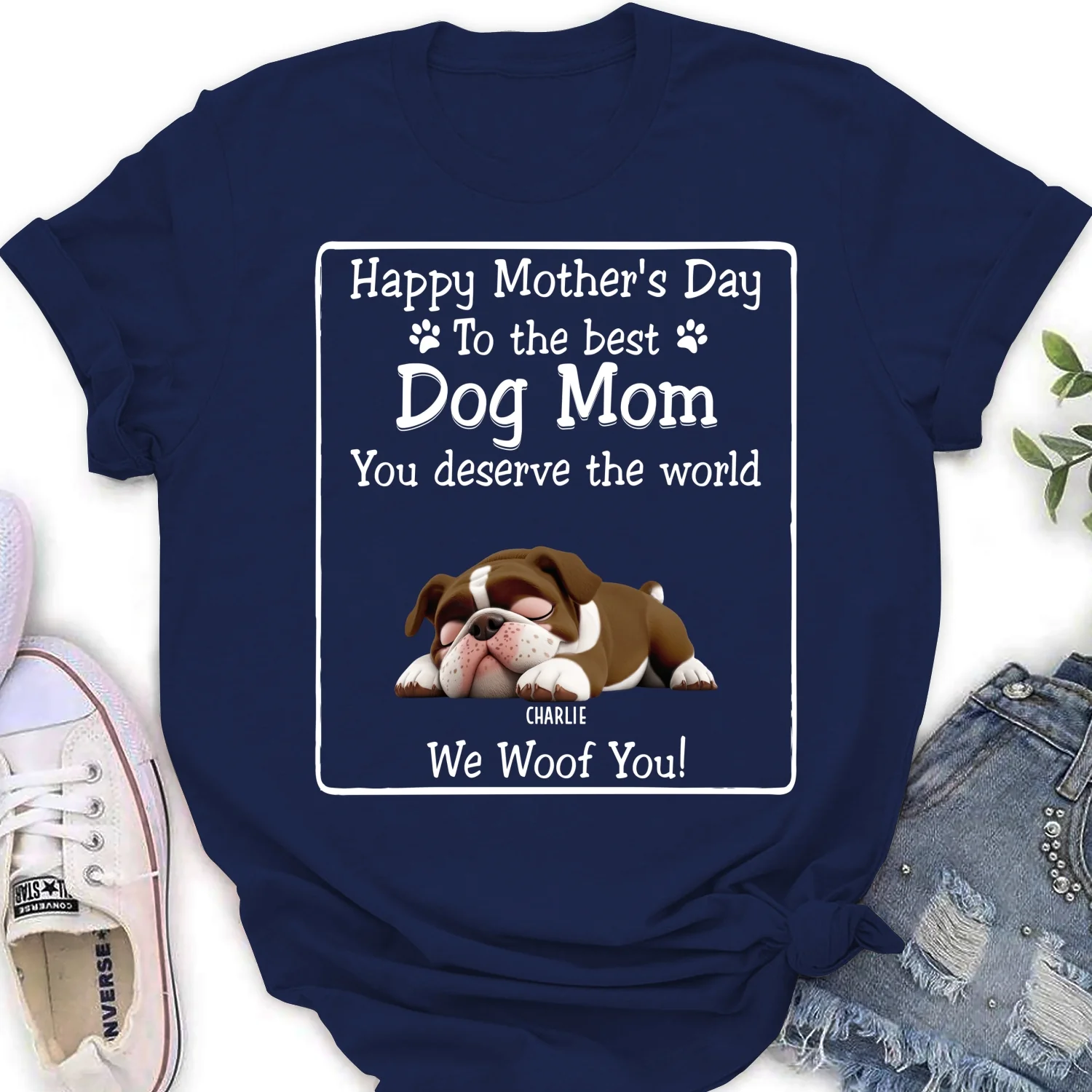 I Woof You - Personalized Custom Women's T-shirt - Image 7