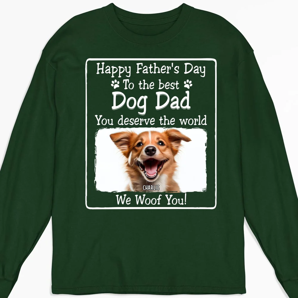 I Woof You Photo - Personalized Custom Long Sleeve T-shirt - Image 7