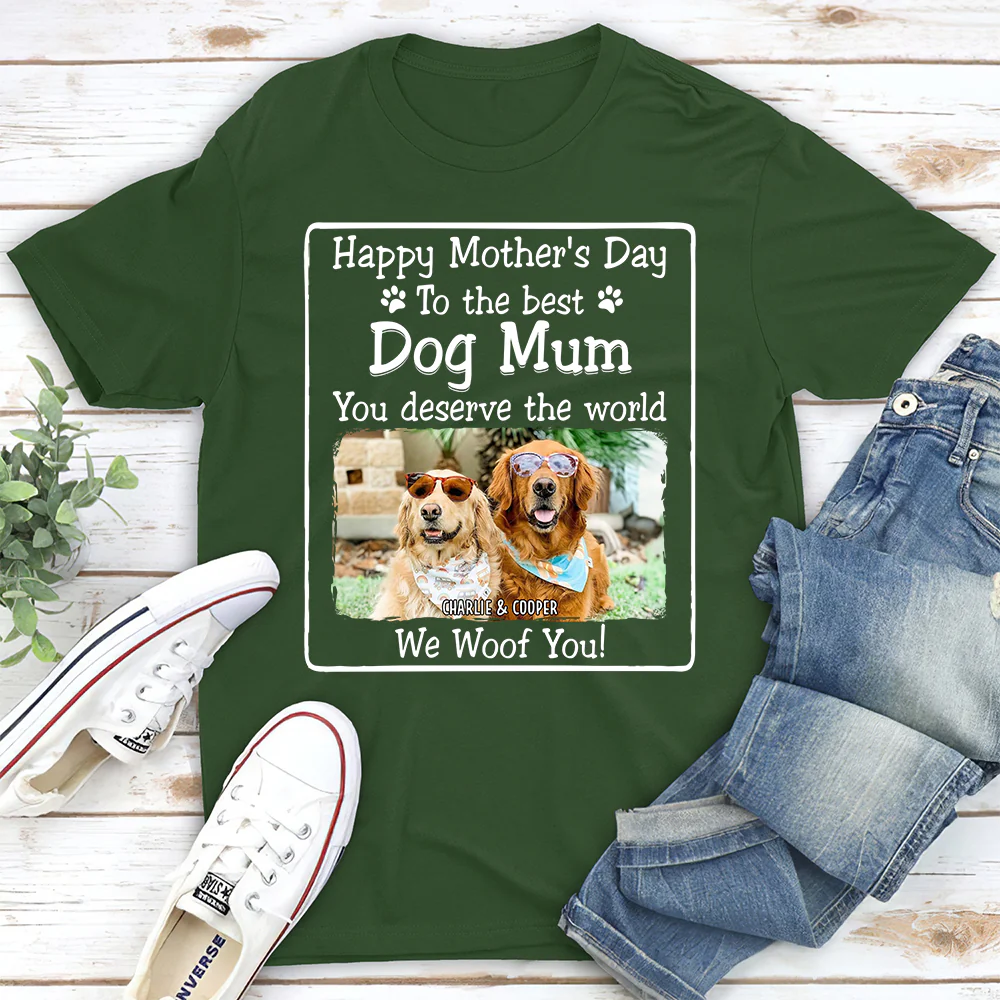 I Woof You Photo - Personalized Custom Unisex T-shirt - Image 5