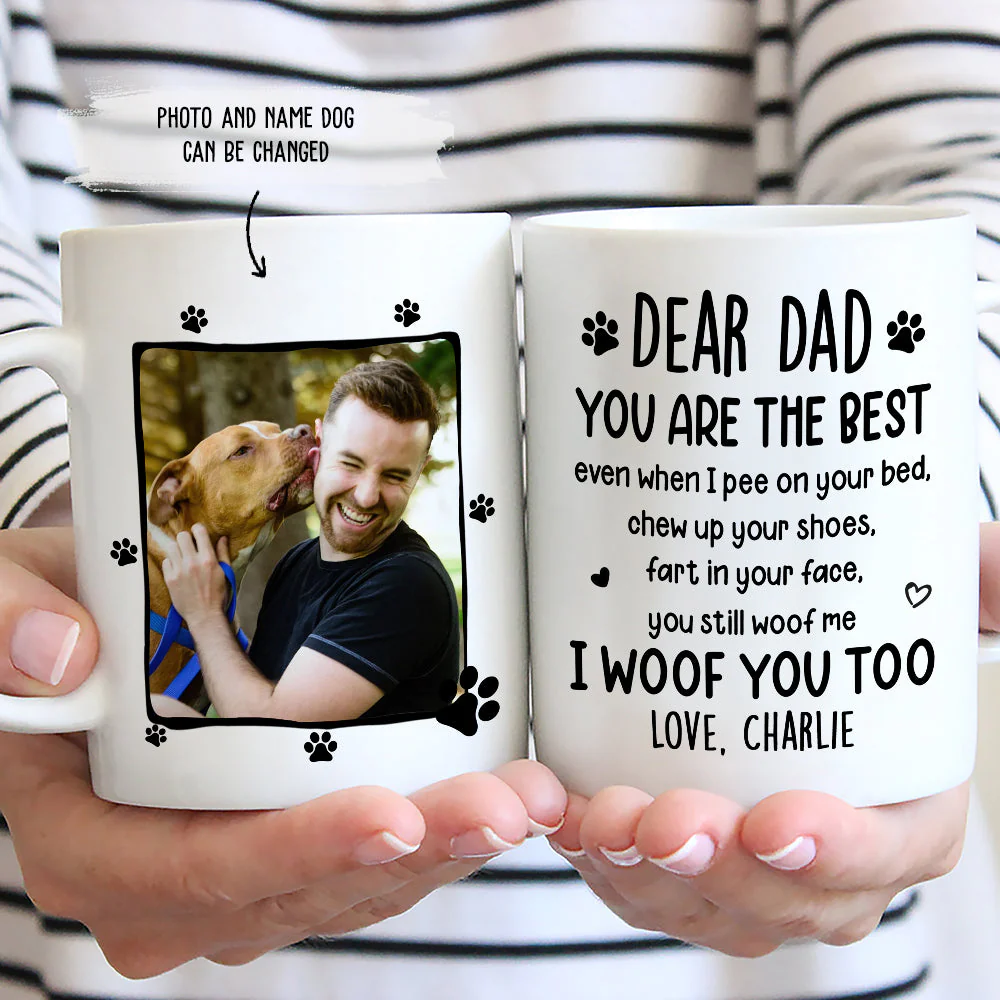 I Woof You Too - Personalized Custom Coffee Mug - Gifts For Dog Lovers - Image 2