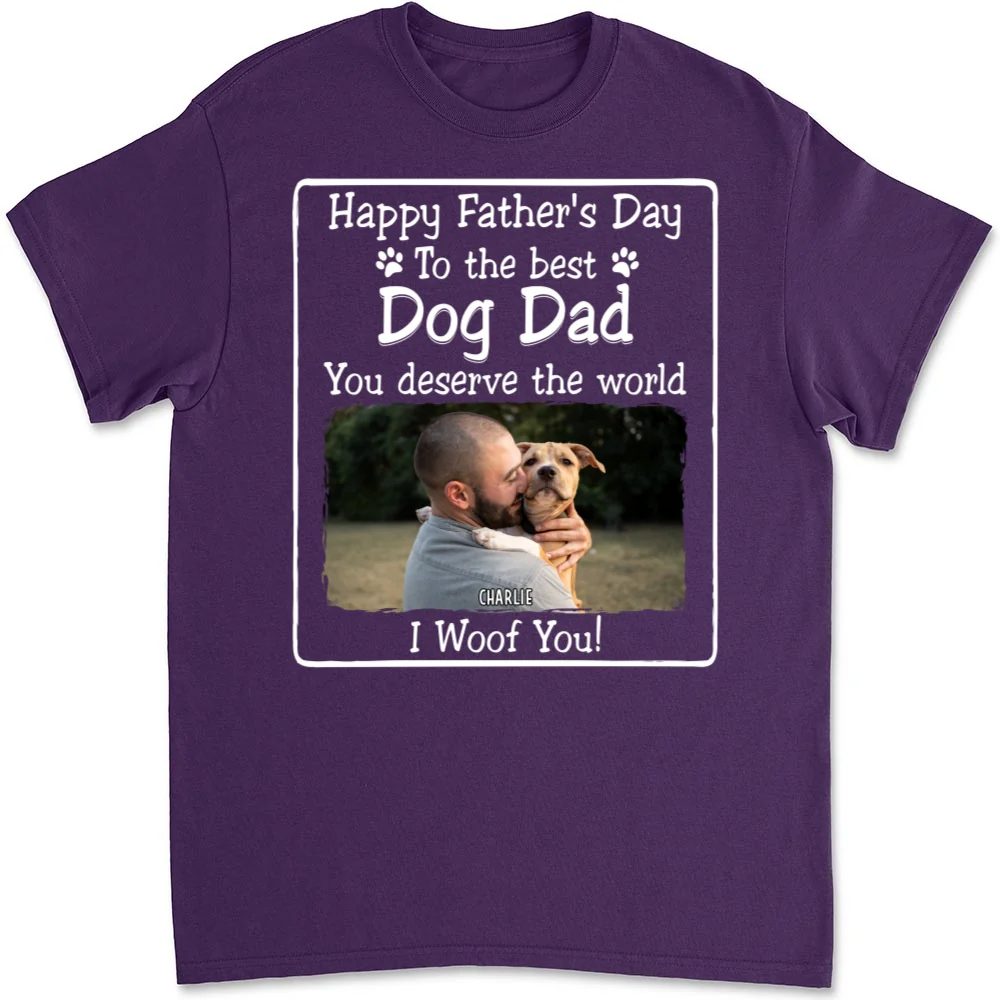 I Woof You Version Photo 2 - Personalized Custom Unisex T-shirt - Image 10