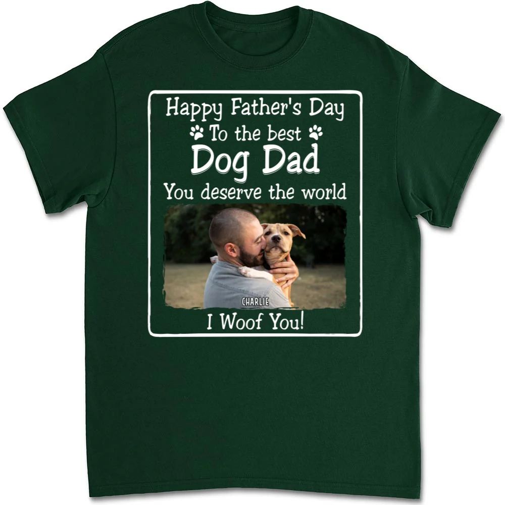 I Woof You Version Photo 2 - Personalized Custom Unisex T-shirt - Image 9