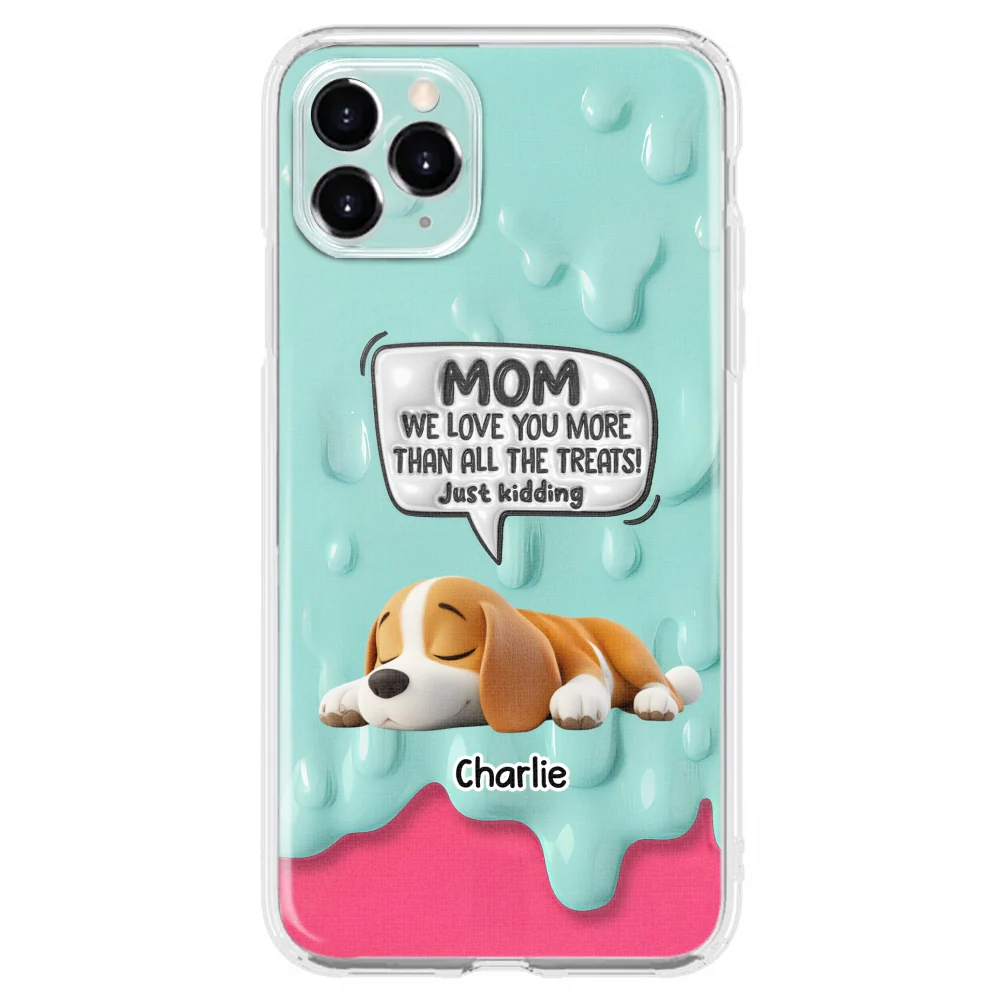 Ice Cream Lovely Dogs - Personalized Custom 3D Inflated Effect Phone Case - Image 10