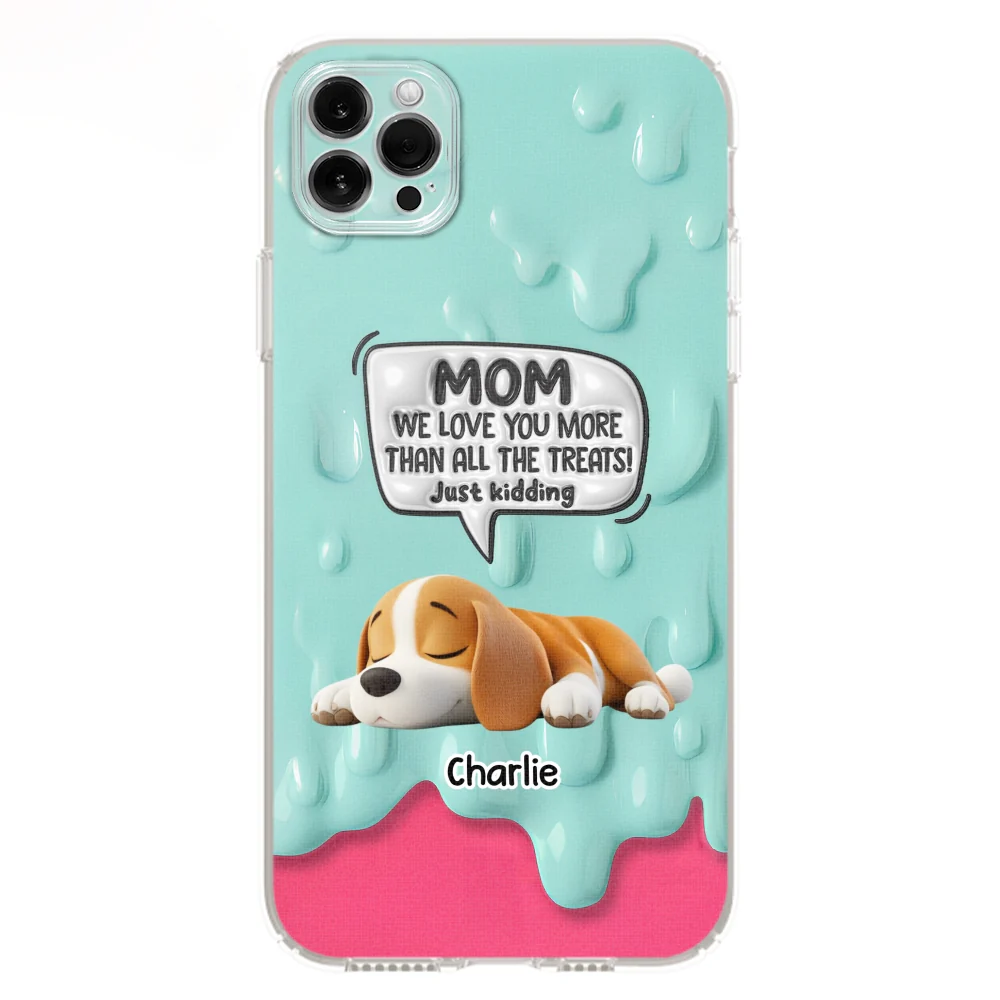 Ice Cream Lovely Dogs - Personalized Custom 3D Inflated Effect Phone Case - Image 12