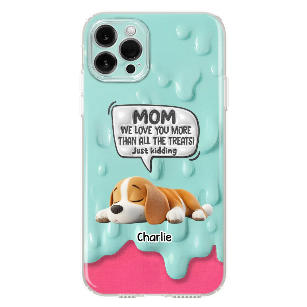 Ice Cream Lovely Dogs - Personalized Custom 3D Inflated Effect Phone Case - Image 13