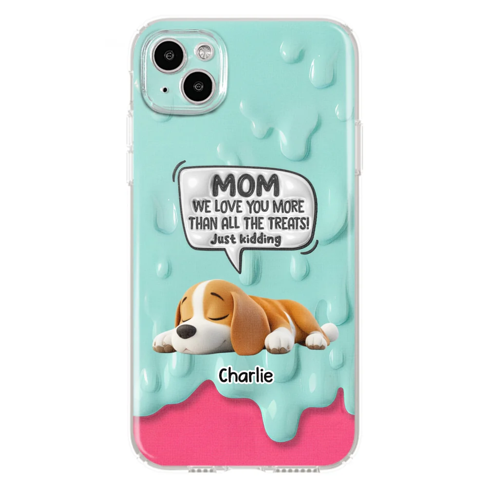 Ice Cream Lovely Dogs - Personalized Custom 3D Inflated Effect Phone Case - Image 14